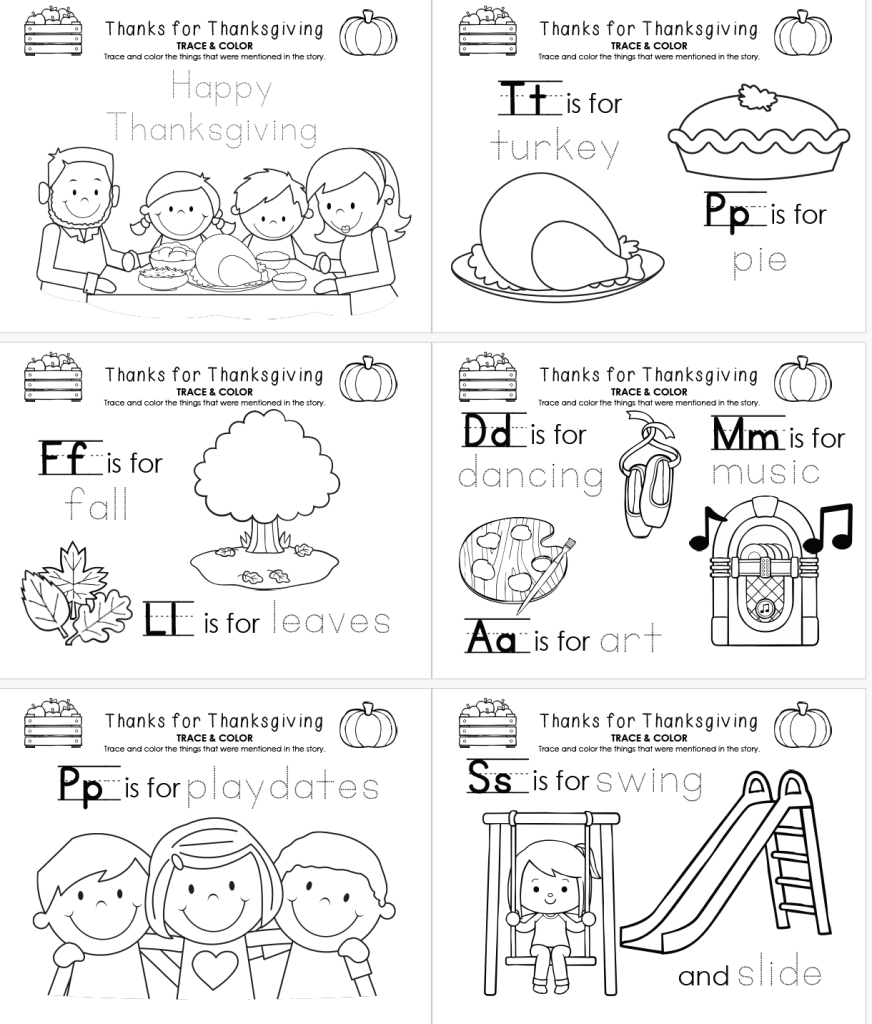 More BFIAR Thanks for Thanksgiving Printables! | Little Learning Lane