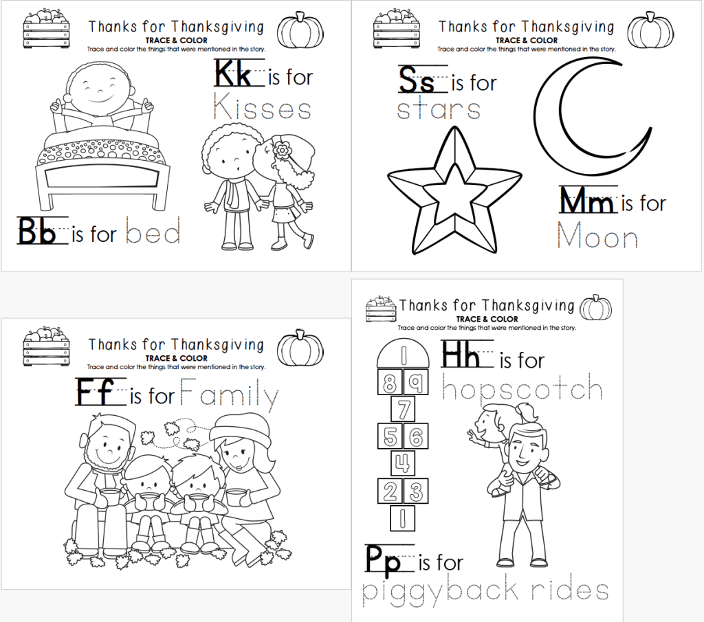 More BFIAR Thanks for Thanksgiving Printables! | Little Learning Lane
